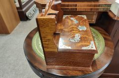 Oak cigar  / cigarette box Thumbnail 4