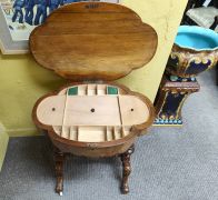  Victorian burr-walnut work table Thumbnail 3