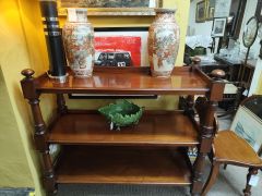 Mahogany three tier dumb waiter Thumbnail 4