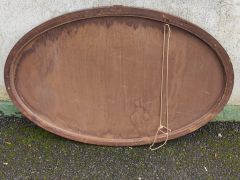 Mahogany oval mirror Thumbnail 4