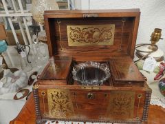 19th century rosewood tea caddy Thumbnail 3