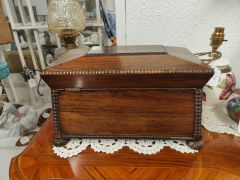 19th century rosewood tea caddy Thumbnail 3