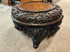 Large carved chinese wooden stand Thumbnail 2