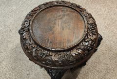Large carved chinese wooden stand Thumbnail 3