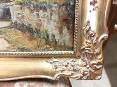 Gilt framed oil painting by  Victor Cirefice Thumbnail 3