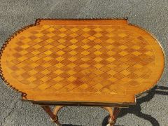 French walnut side table with gallery Thumbnail 3