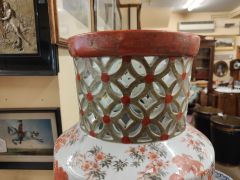 Large japanese kutani porcelain vase Thumbnail 3