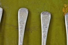 Set of eight silver spoons Thumbnail 4