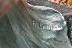 French spelter bird figure on marble plinth Thumbnail 4