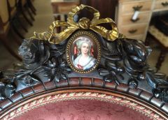 Pair of victorian rosewood armchairs Thumbnail 3