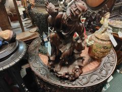 Chinese carved wooden figure Thumbnail 4