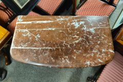 19th century mahogany marble top chest Thumbnail 2