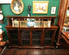 Victorian rosewood four door sideboard with mirror back & gallery Thumbnail 4