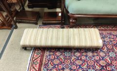 Victorian mahogany fender stool Thumbnail 3