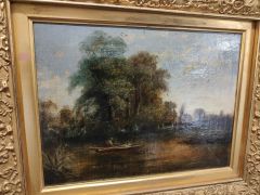 19th century gilt framed oil painting Thumbnail 2