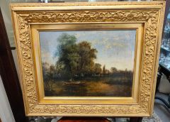 19th century gilt framed oil painting Thumbnail 4
