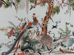 Framed chinese silk Thumbnail 3