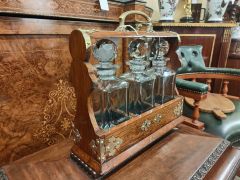 Oak cased drinks tantalus Thumbnail 2