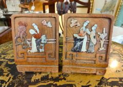 Pair of chinese carved bookends Thumbnail 1