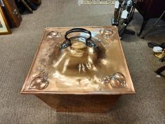 Copper art nouveau coal bin  Thumbnail 2