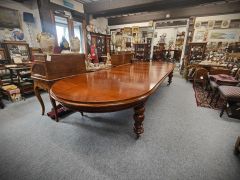 Victorian mahogany D- ended dining room table Thumbnail 2