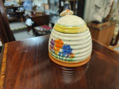 Clarice cliff honey pot with lid Thumbnail 2