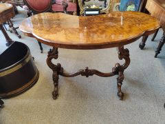 Victorian burr-walnut side table Thumbnail 4