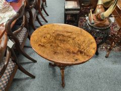 Victorian burr walnut occasional table Thumbnail 3