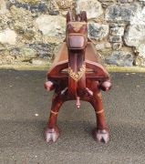 Carved wooden camel stool / seat Thumbnail 6