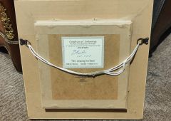 Pair of framed bronze plaques  , signed Thumbnail 3