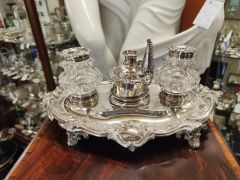 Victorian silver desk set Thumbnail 4