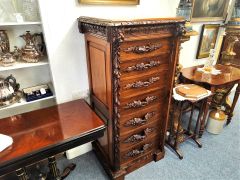 Victorian oak wellington chest of drawers Thumbnail 2