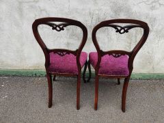 Pair of victorian rosewood chairs Thumbnail 4