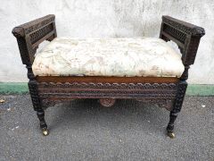 Carved wooden stool Thumbnail 1