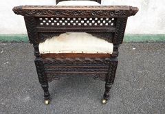 Carved wooden stool Thumbnail 3