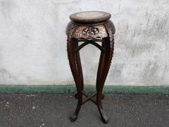 Chinese marble top plant stand Thumbnail 1
