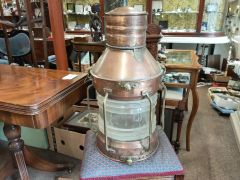 Antique copper & brass ships lantern Thumbnail 2