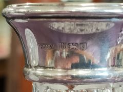 Pair of silver mounted glass decanters Thumbnail 4
