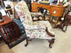 Pair of irish style mahogany armchairs  Thumbnail 3