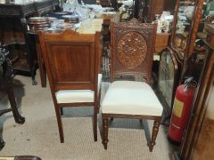 Victorian mahogany pair of chairs Thumbnail 3