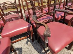 Set of fourteen victorian mahogany ladder back dining chairs  Thumbnail 3