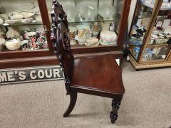 Victorian mahogany hall chair Thumbnail 3