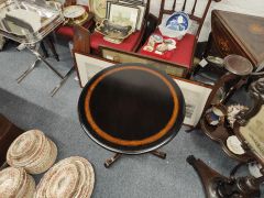 Victorian ebony circular table Thumbnail 2
