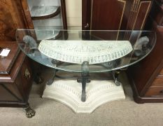 Glass top composite side table Thumbnail 1