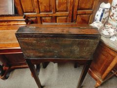 Early 18th century oak writing desk / slope on stand Thumbnail 4