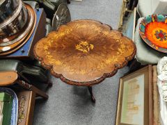 Victorian burr walnut occasional table Thumbnail 2