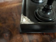 Silver mounted tray & candlesticks Thumbnail 4
