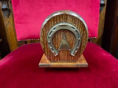 Oak & brass wooden bookslide Thumbnail 2