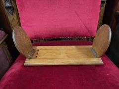 Oak & brass wooden bookslide Thumbnail 4