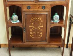 Art nouveau mahogany display cabinet Thumbnail 6